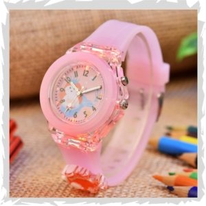 Shocknshop Silicone 3D Unicorn Children Kids Girls Multi Color Analog Led Lights Watch for Girls Kids Watch Gift Birthday Baby Girl Watch Suitable Girls of Age 3-13 Years
